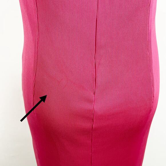 NBD Phoebe Dress Fuchsia Ribbed Cutout Mini Revolve Party Date Night Size S - Picture 8 of 10